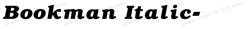 Bookman Italic字体转换